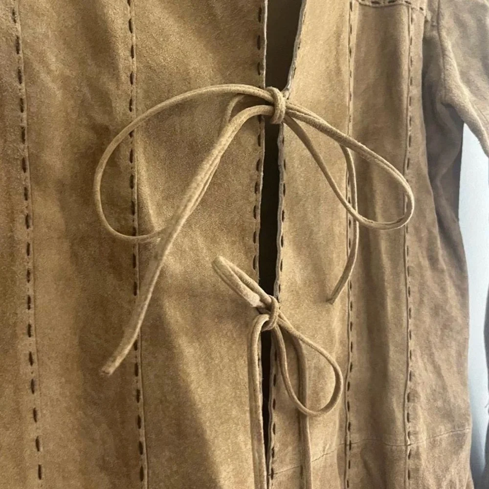 Vintage Y2K 100% Leather Coat - Picture 8 of 9